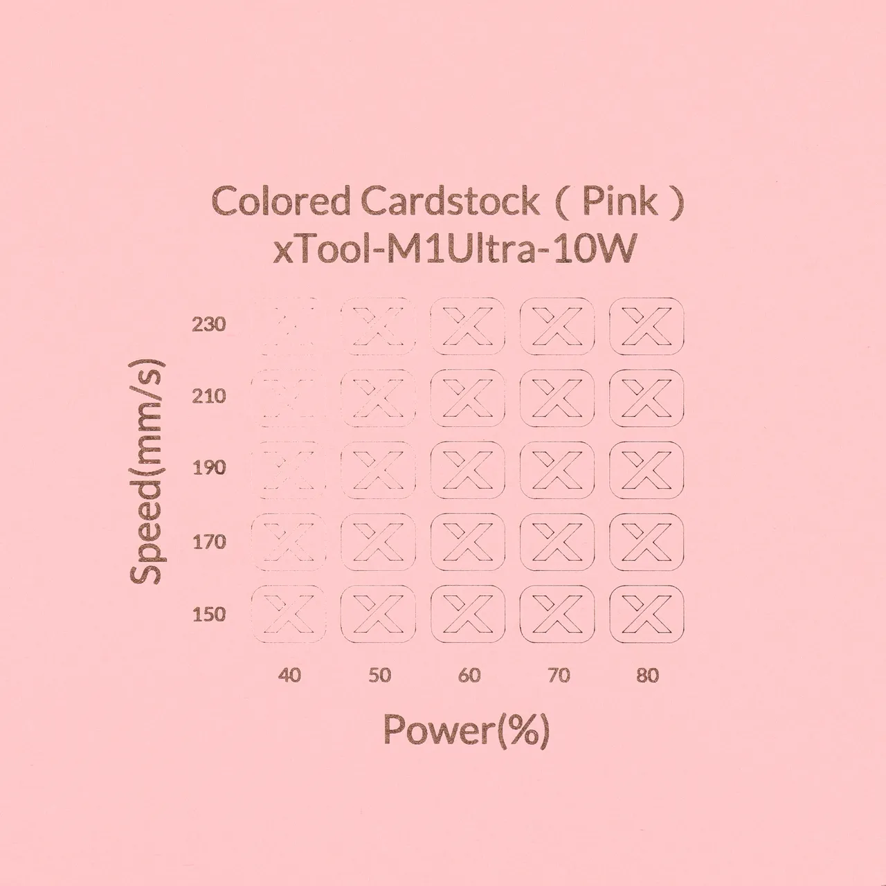 xThings-Colored Cardstock(Pink)-4.7oz(160g) test grid