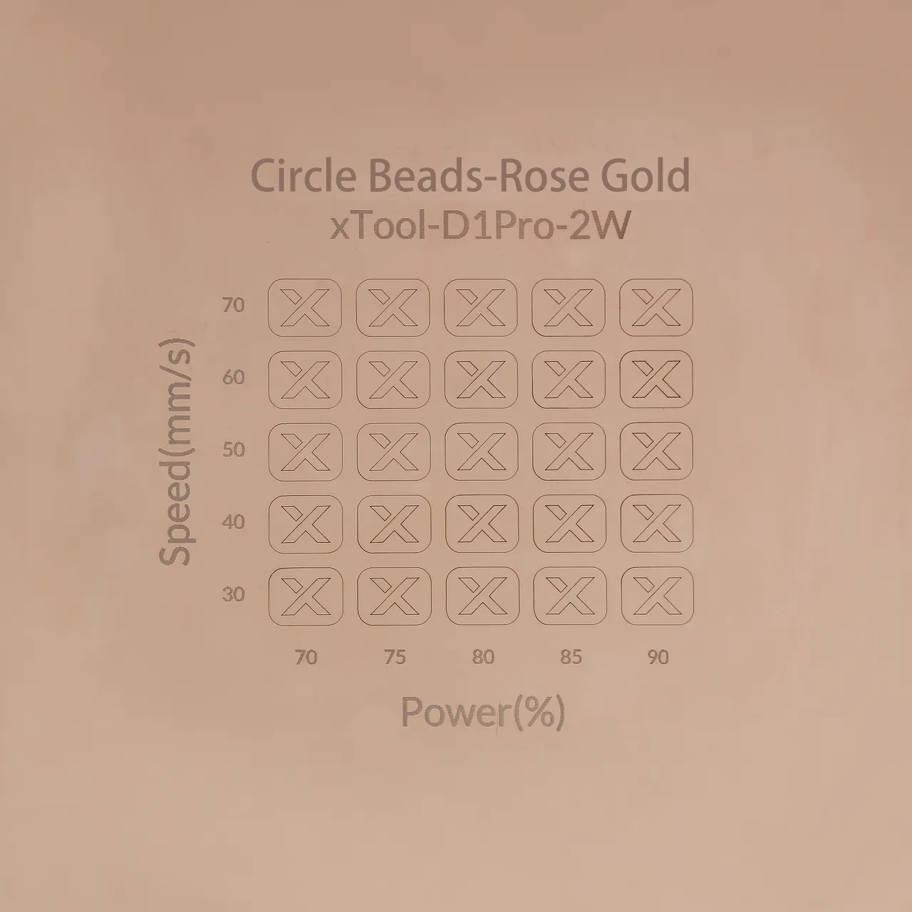 Rose Gold Hexagon Beads test grid