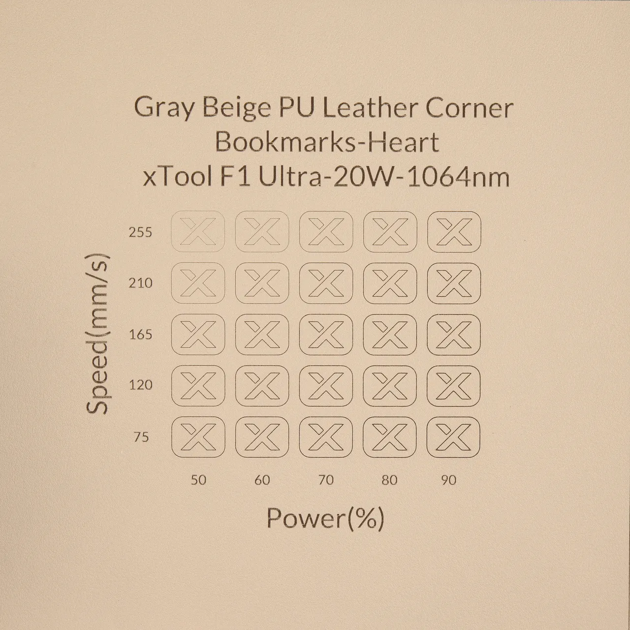 Greige PU Leather test grid