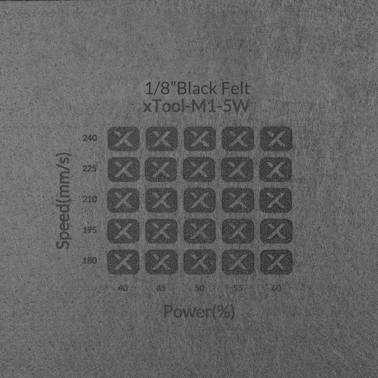 1/8"(3mm) Black Felt test grid