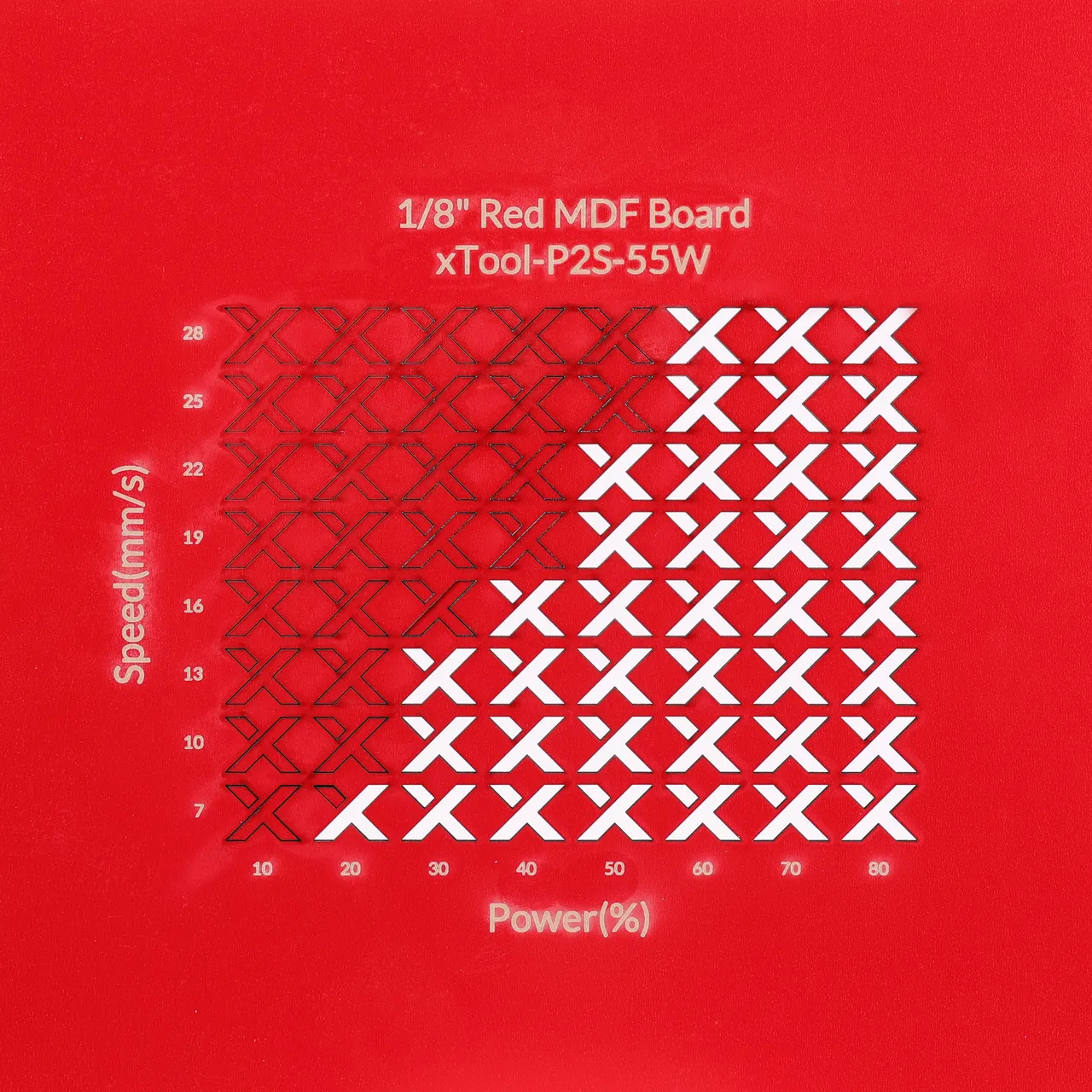 1/8"(3mm) Red MDF Board test grid