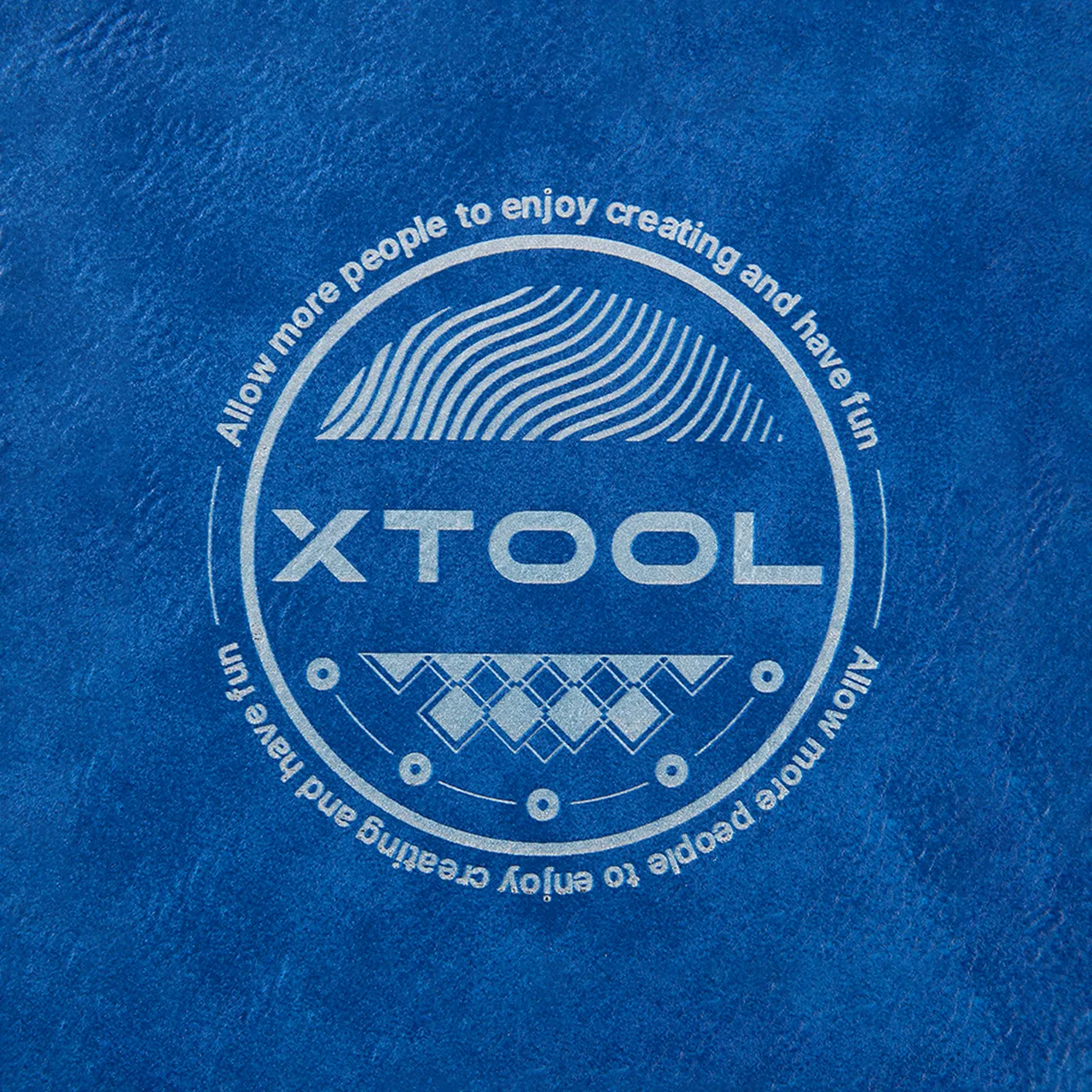 Blue to Silver Round Laserable Pu Patch test grid