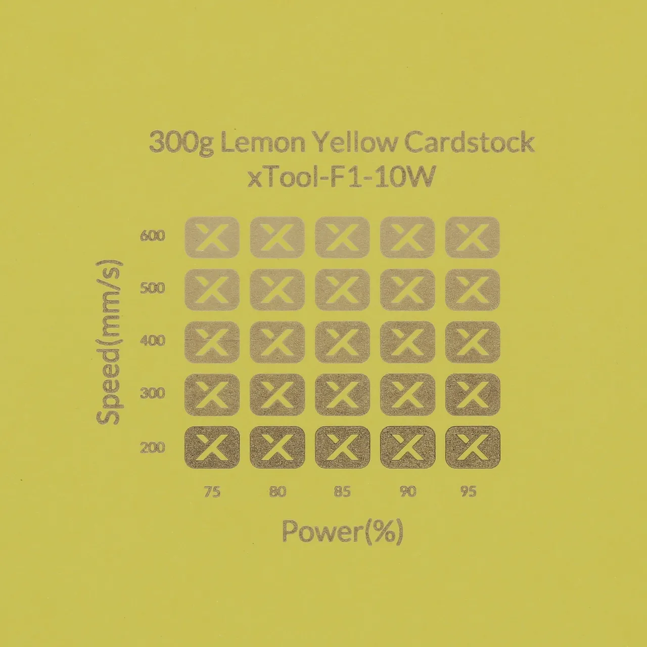 Lemon Yellow Cardstock-9oz(300g) test grid