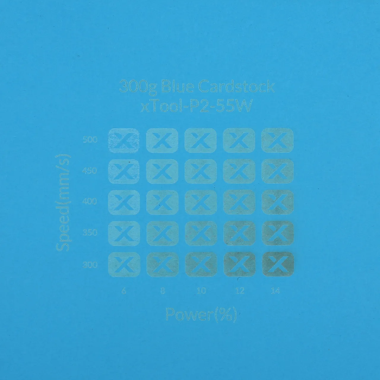 Blue Cardstock-9oz(300g) test grid