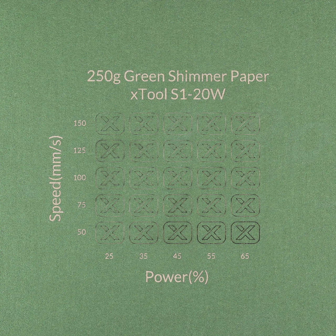 Green Shimmer Paper-7oz(250g) test grid