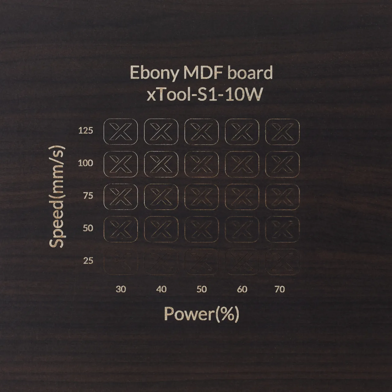 1/8"(3mm) Faux Ebony MDF Board test grid