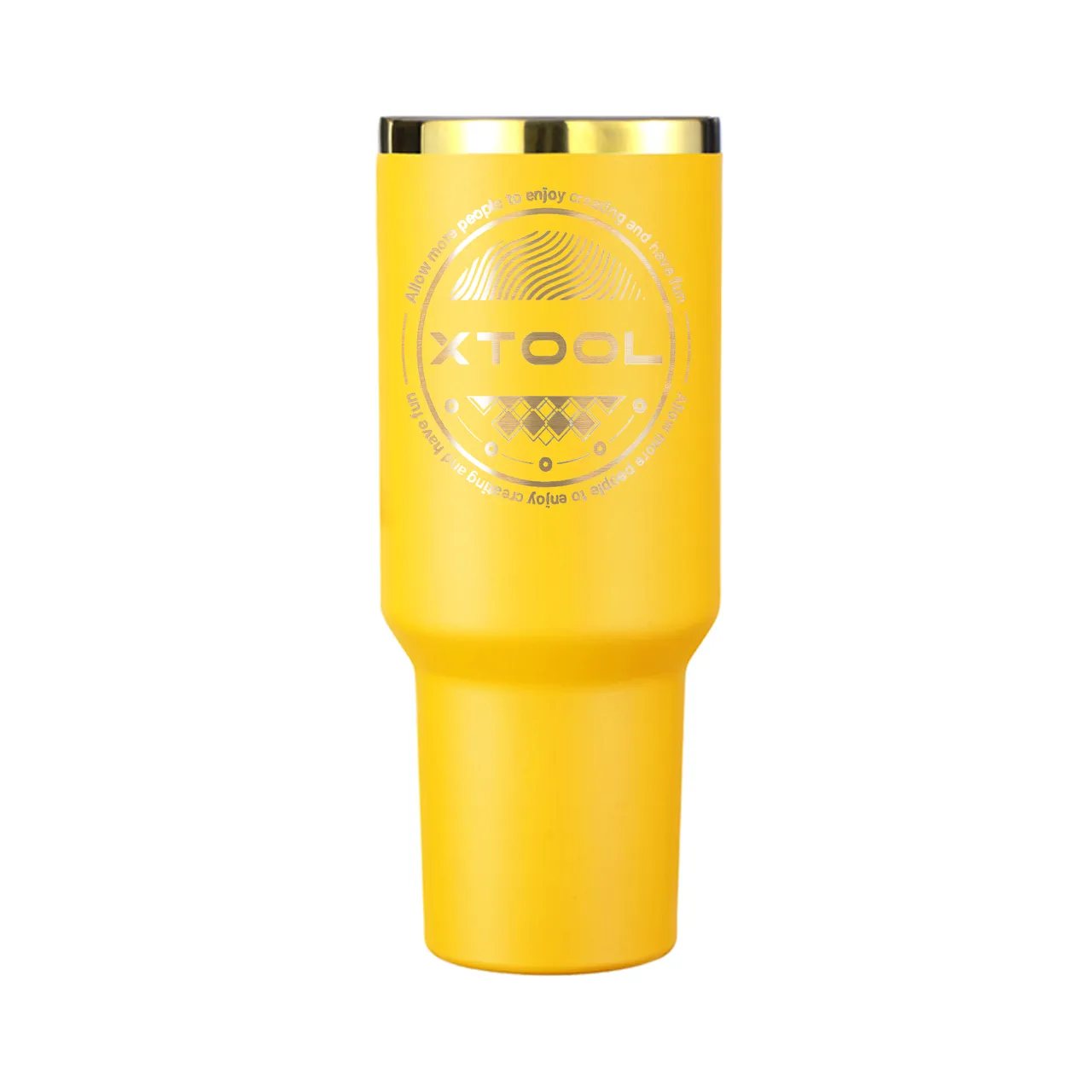 Yellow To Gold Stainless Steel Tumbler with Handle(40oz) test grid