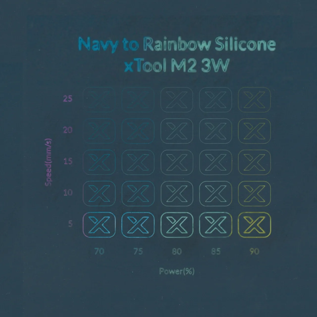 Rainbow Silicone Magnetic Phone Case Navy test grid