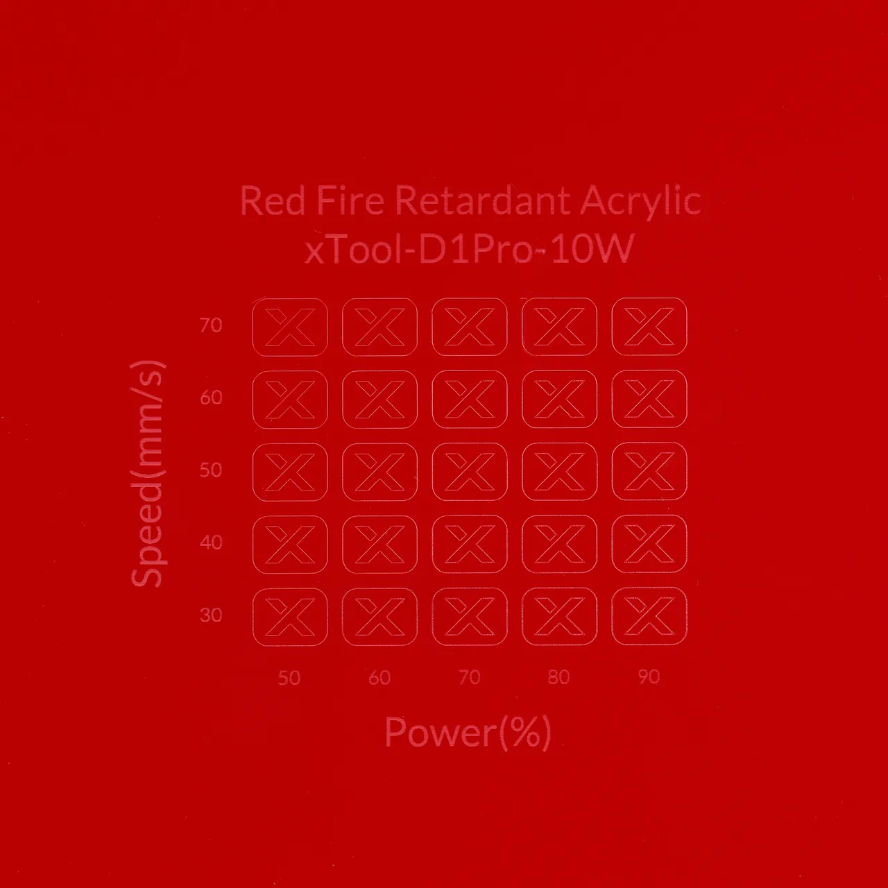 1/8"(3mm) Red Fire Retardant Acrylic test grid