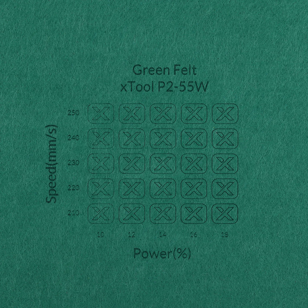 1/8"(3mm) Green Felt test grid