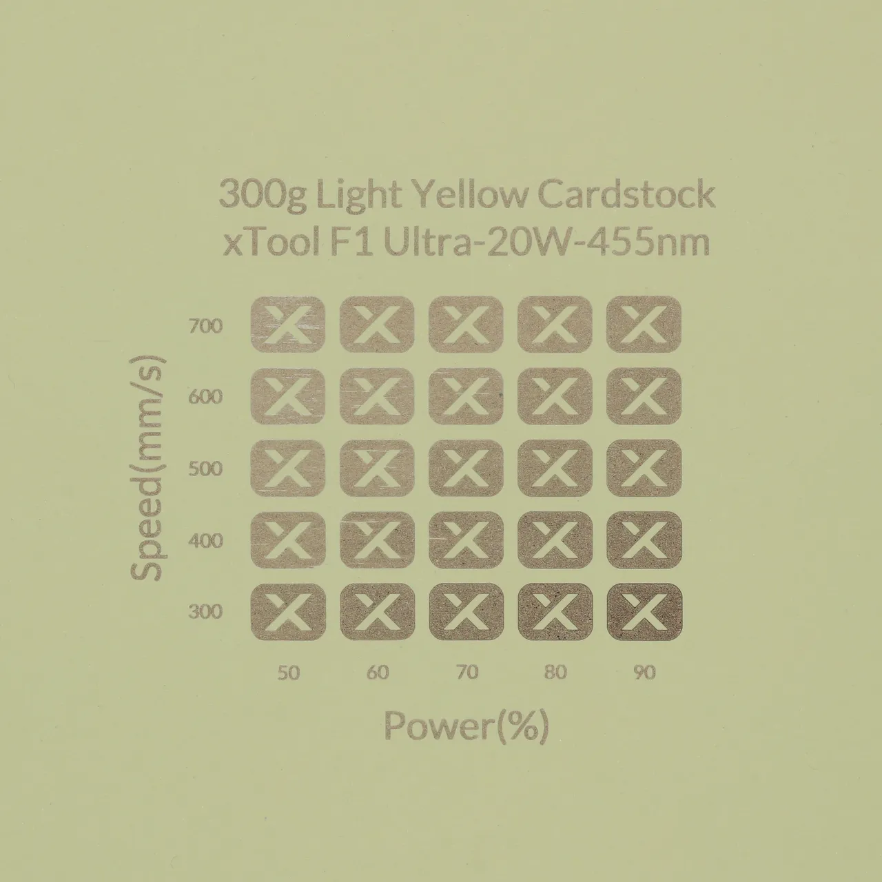 Light Yellow Cardstock-9oz(300g) test grid