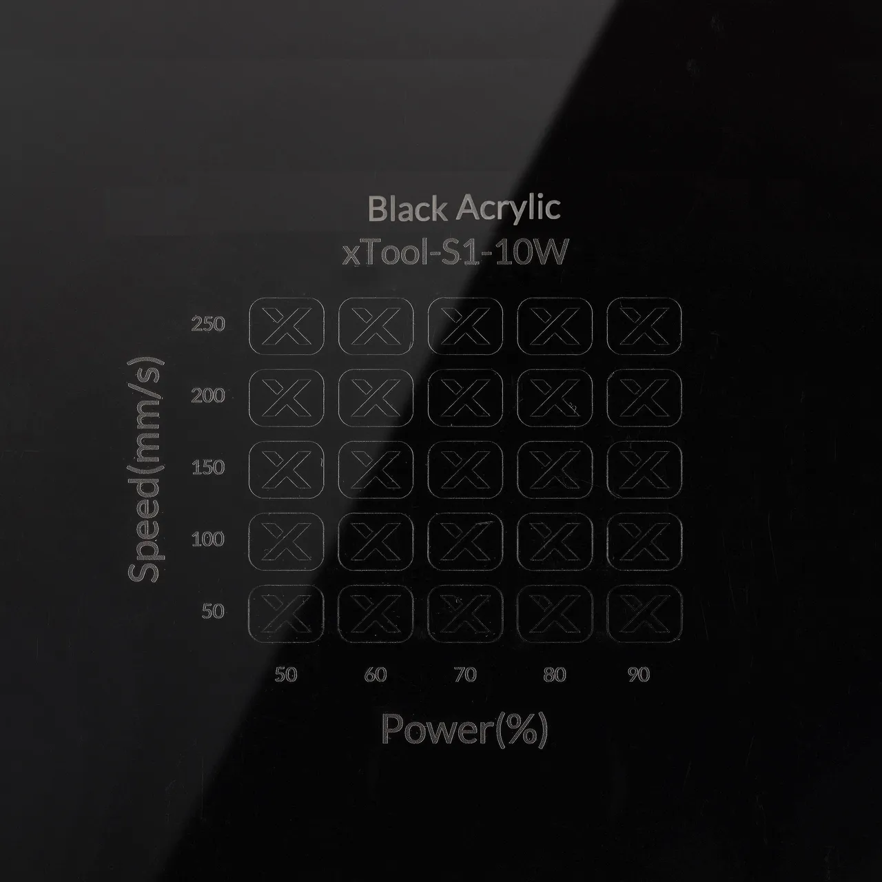 13/64"(5mm) Black Acrylic test grid