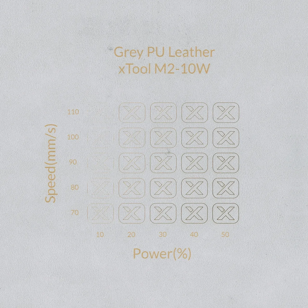Grey PU Leather test grid