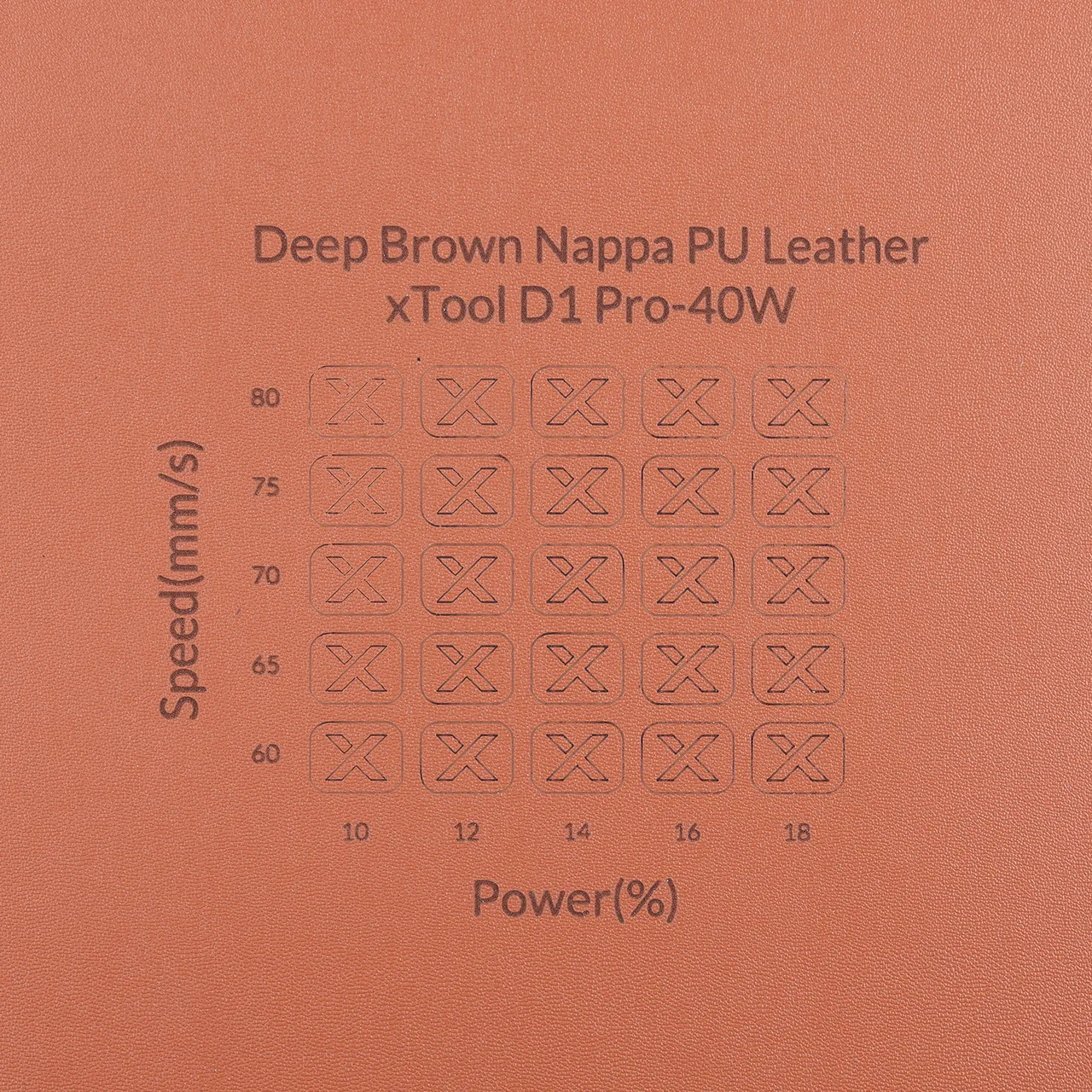 Deep Brown Nappa PU Leather test grid