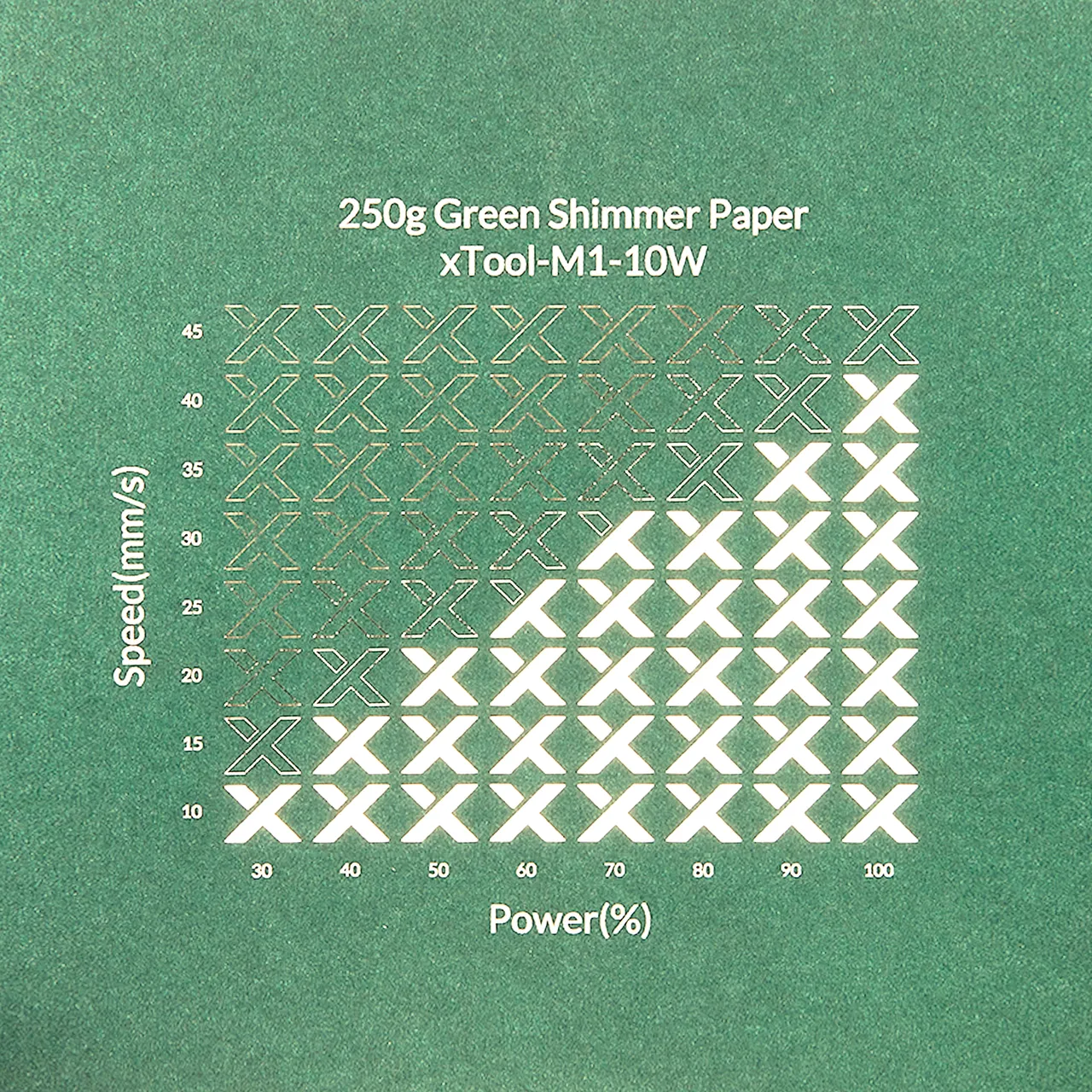 Green Shimmer Paper-7oz(250g) test grid