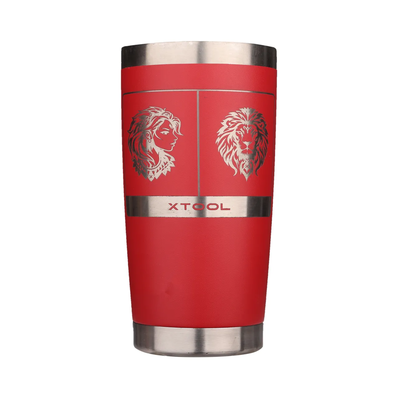 Stainless Steel Tumbler kit with Handle 20oz(600ml) Harvest Red test grid
