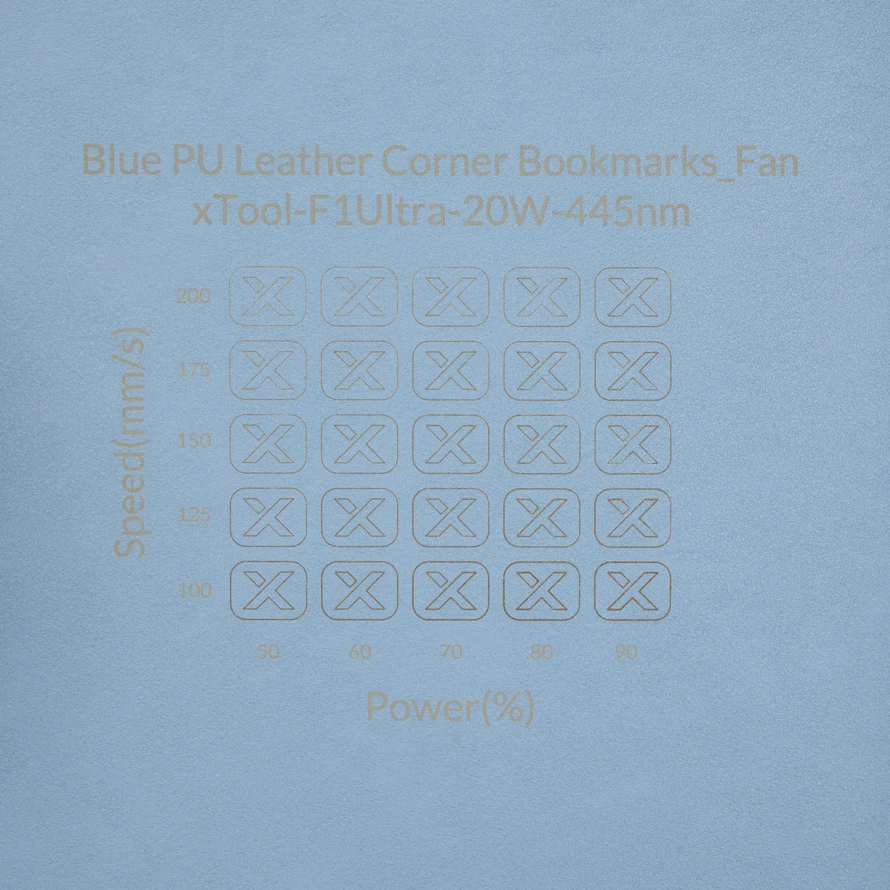 PU Leather Corner Bookmarks_Fan Sky Blue