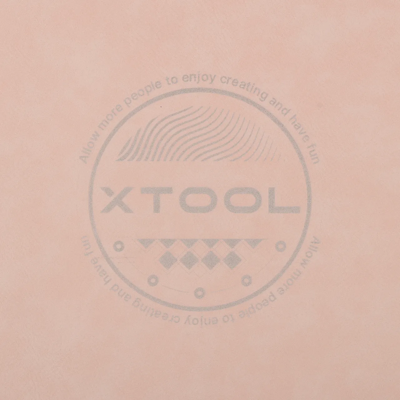 Pale Pink to Gold Laserable PU Notebook test grid