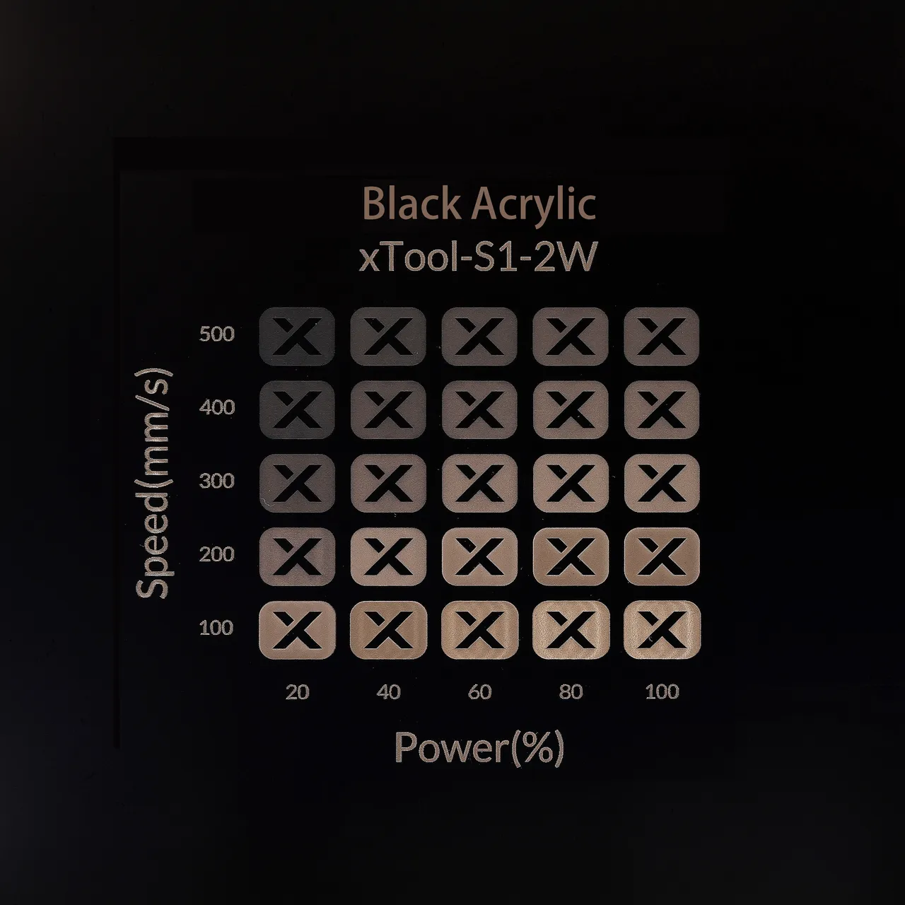 1/2"(12mm) Black Acrylic test grid