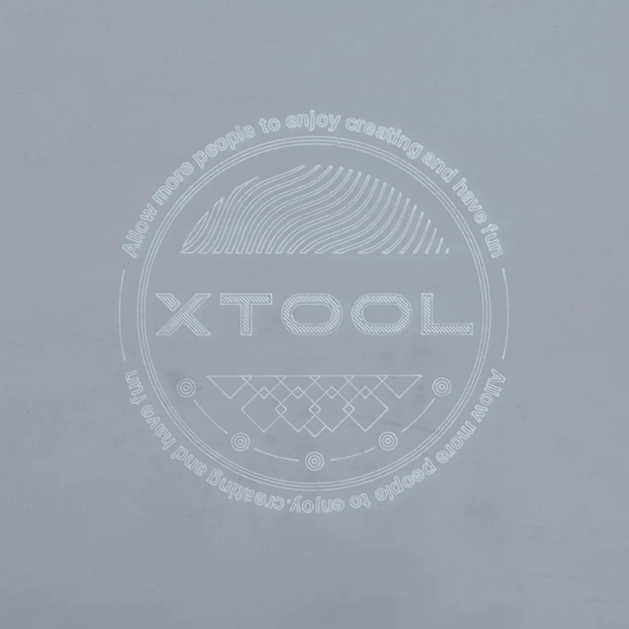 Grey Laser Engraving Rubber Sheet test grid