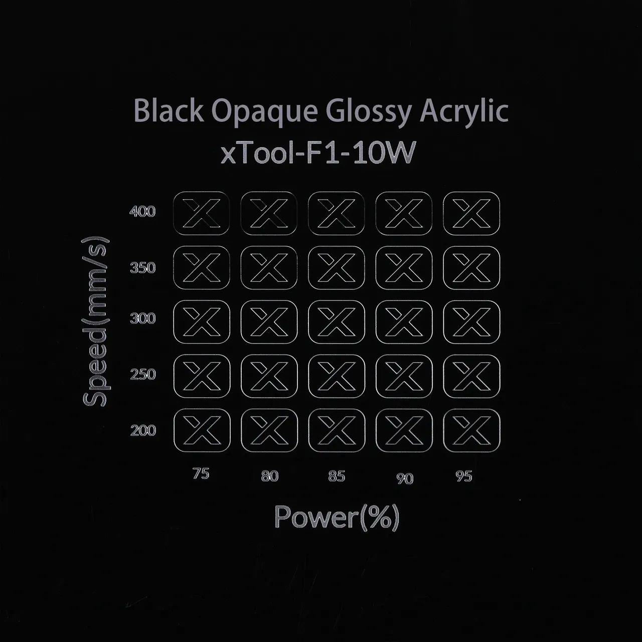 1/8"(3mm) Black Acrylic test grid