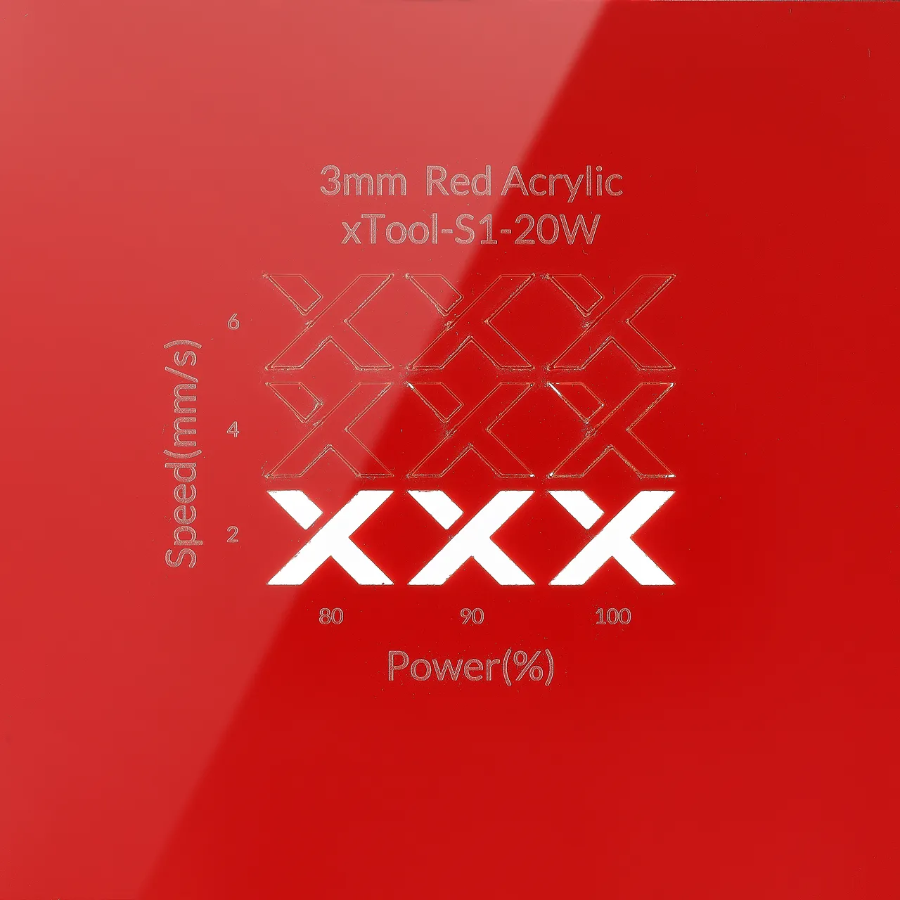 1/8"(3mm) Red Acrylic test grid
