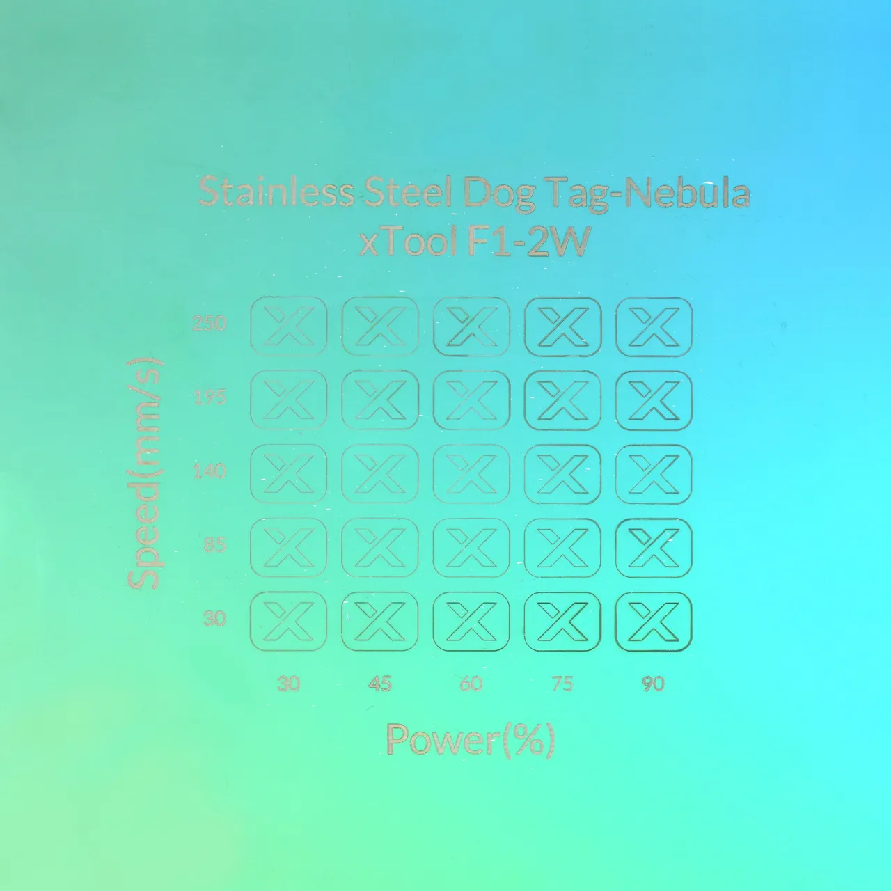 Nebula Plated 304 Stainless Steel test grid