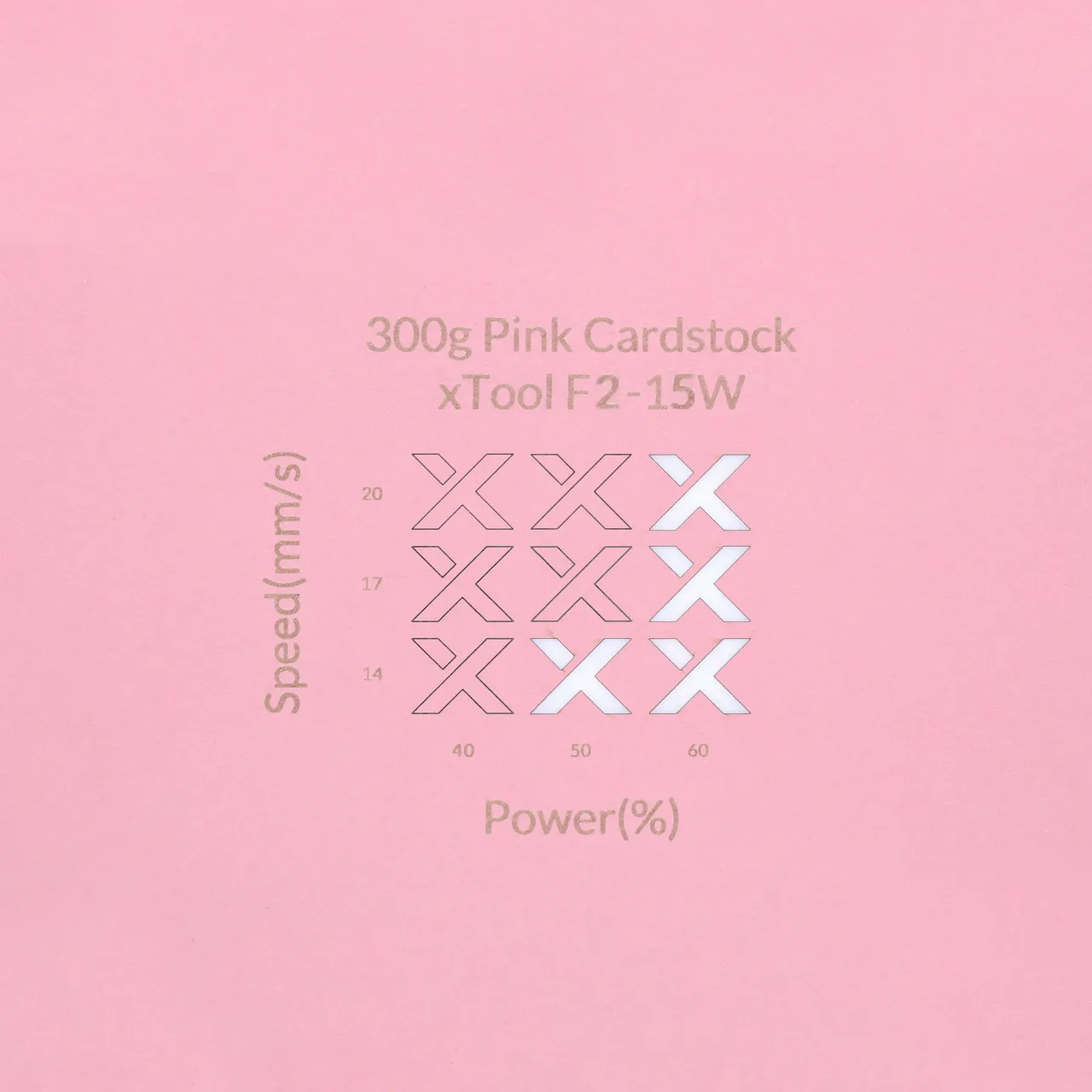 Pink Cardstock-9oz(300g) test grid
