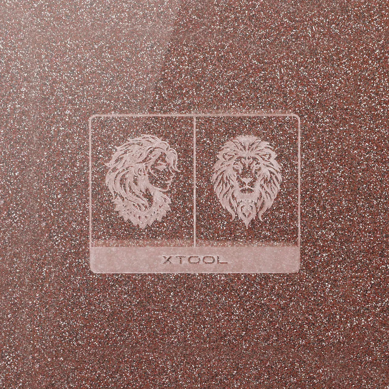 1/8"(3mm) Rose Gold Glitter Acrylic test grid