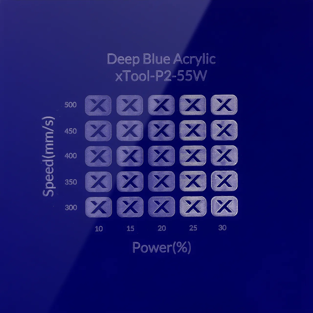 1/8"(3mm) Deep Blue Acrylic test grid
