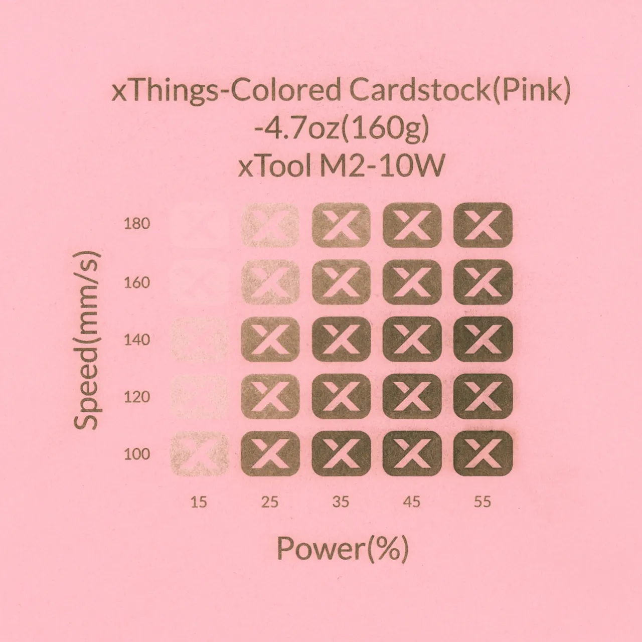 xThings-Colored Cardstock(Pink)-4.7oz(160g) test grid