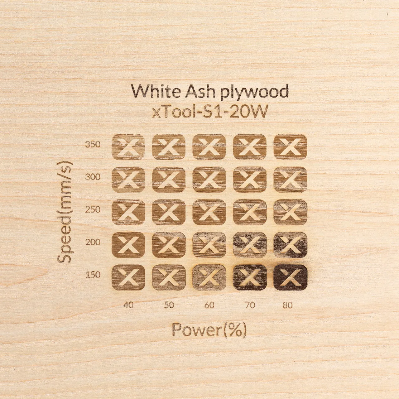 1/4"(6mm) White Ash Plywood test grid