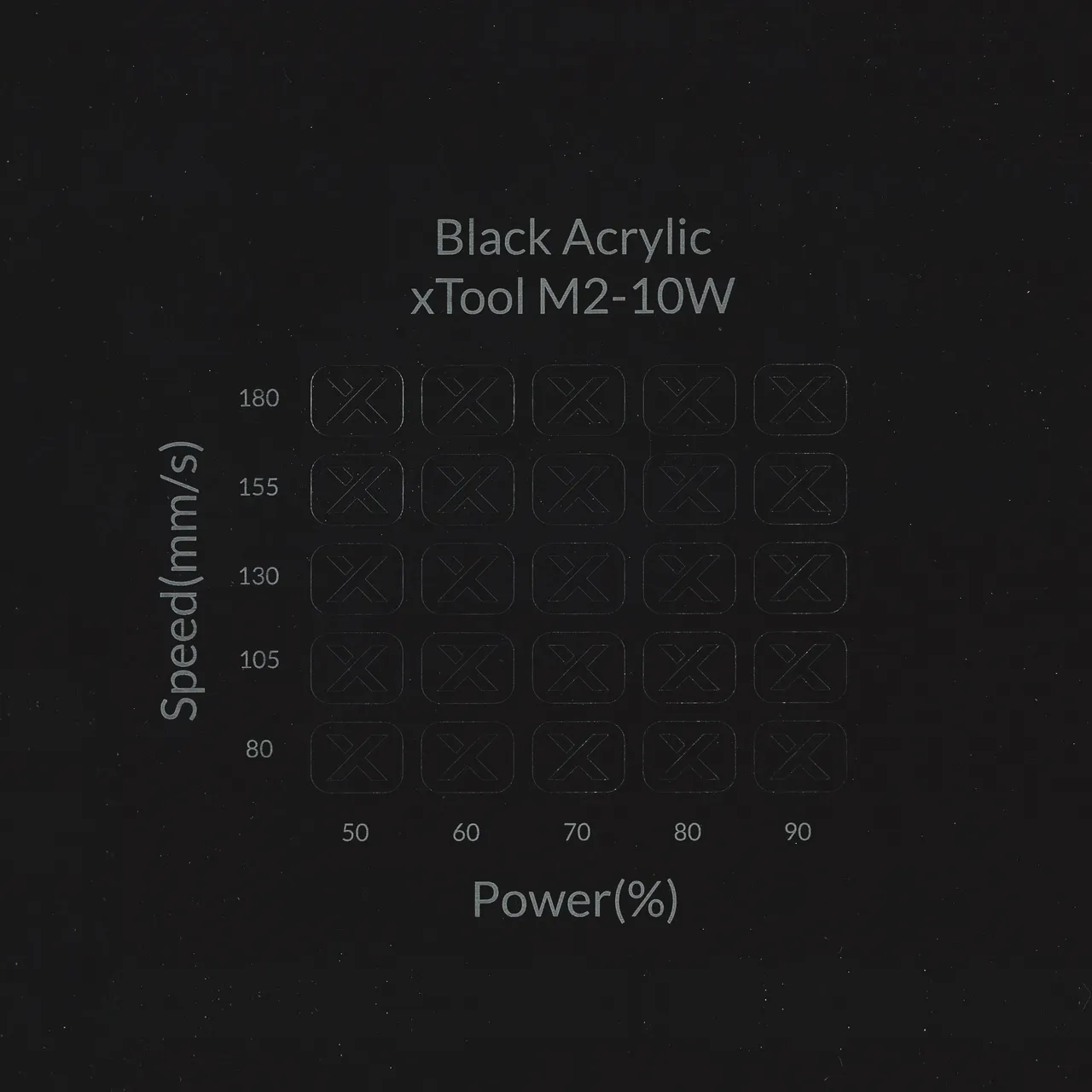 1/8"(3mm) Black Acrylic test grid