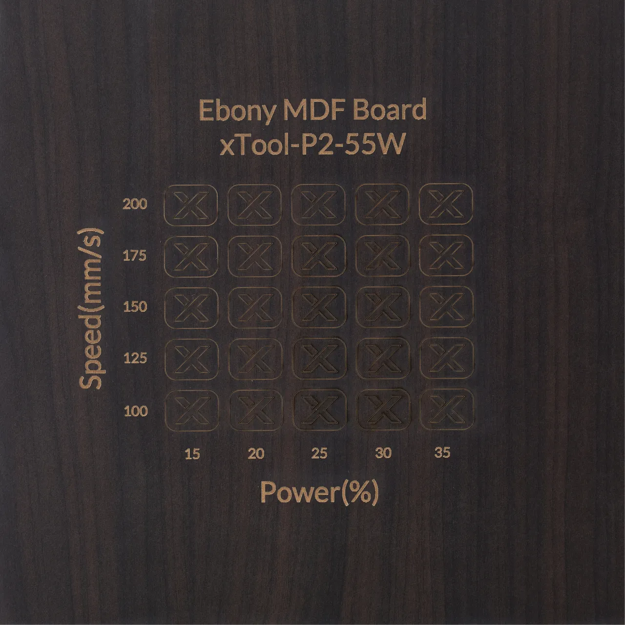 1/8"(3mm) Faux Ebony MDF Board test grid