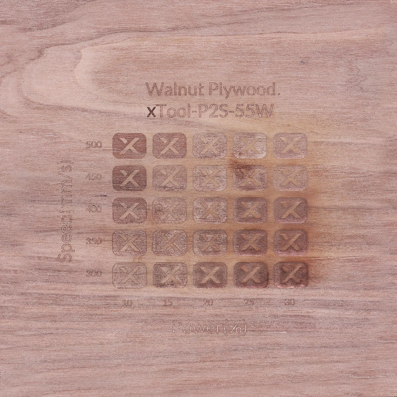 1/4"(6mm) Walnut Plywood test grid