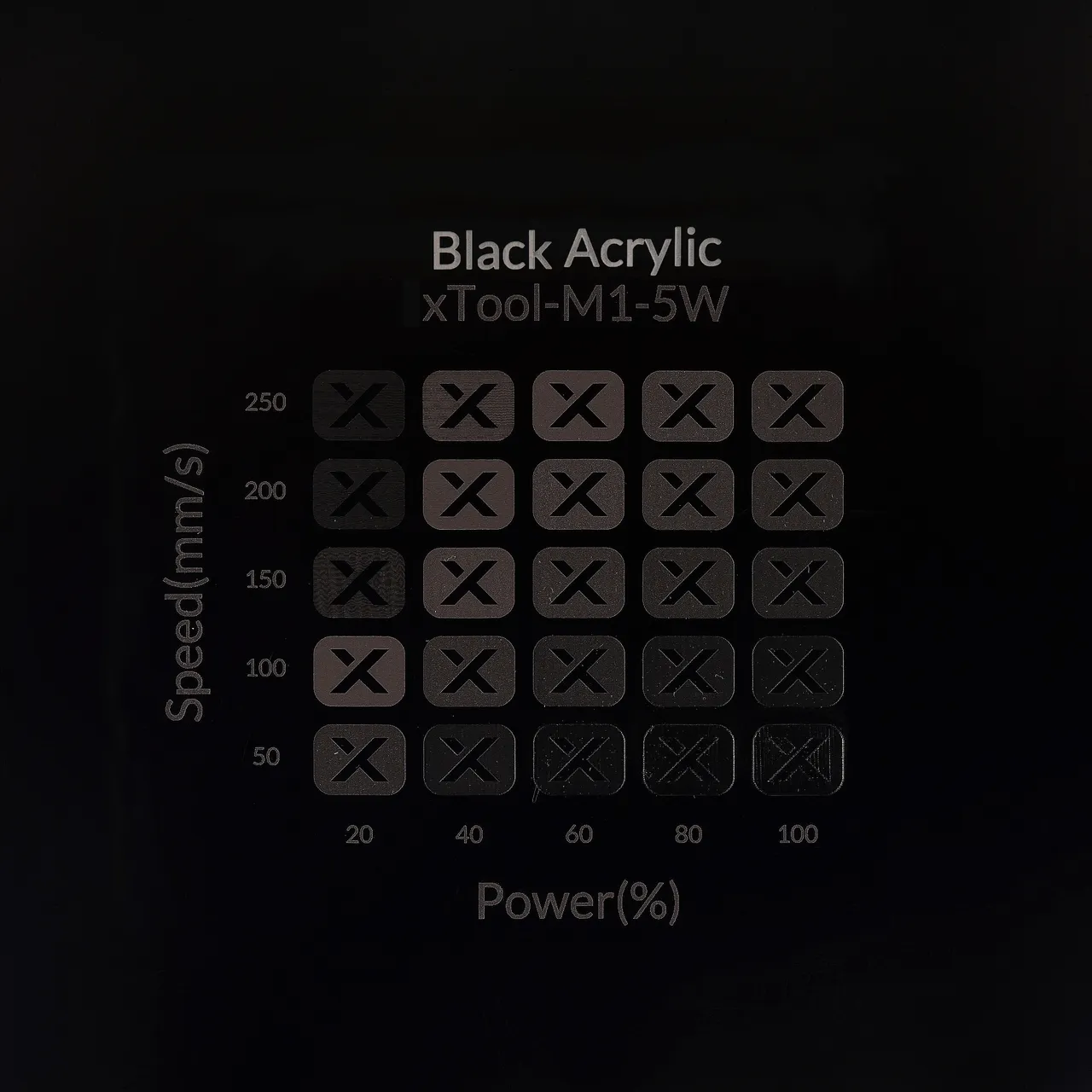 1/8"(3mm) Black Acrylic test grid