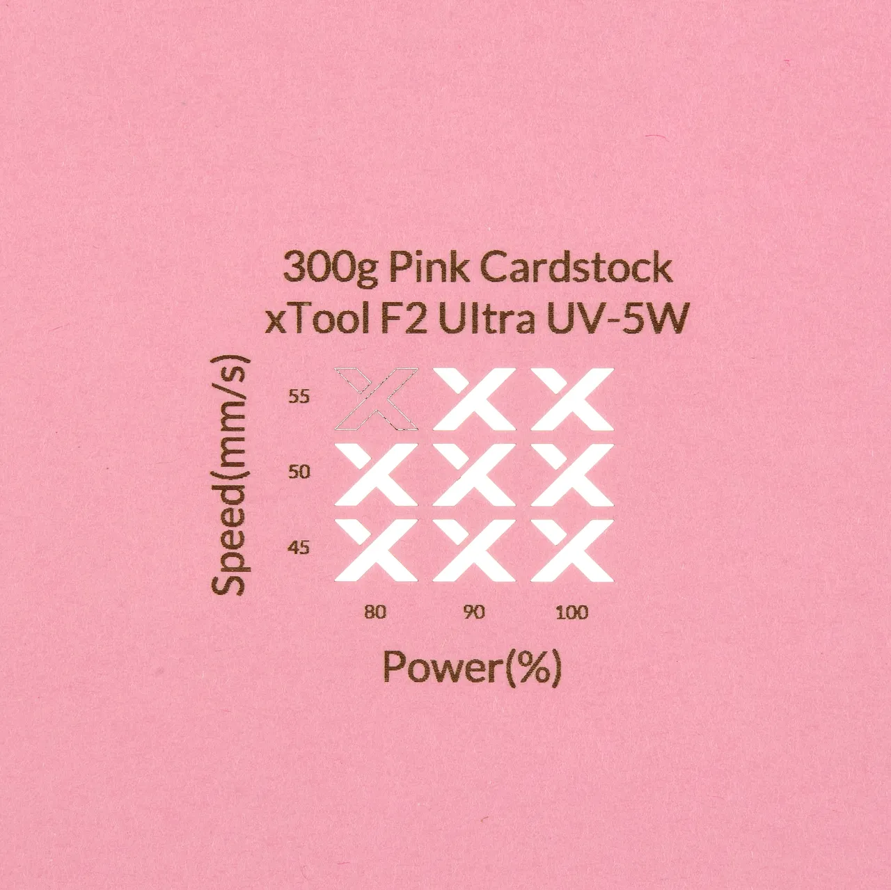 Pink Cardstock-9oz(300g) test grid