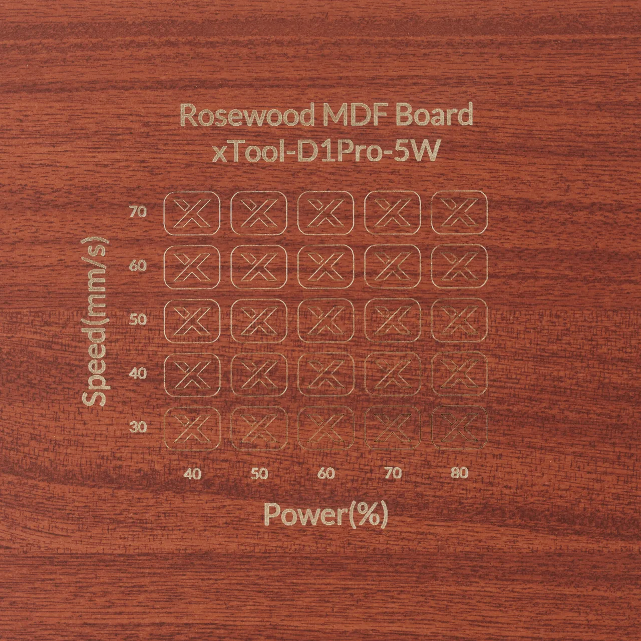 1/8"(3mm) Faux Rosewood MDF Board test grid
