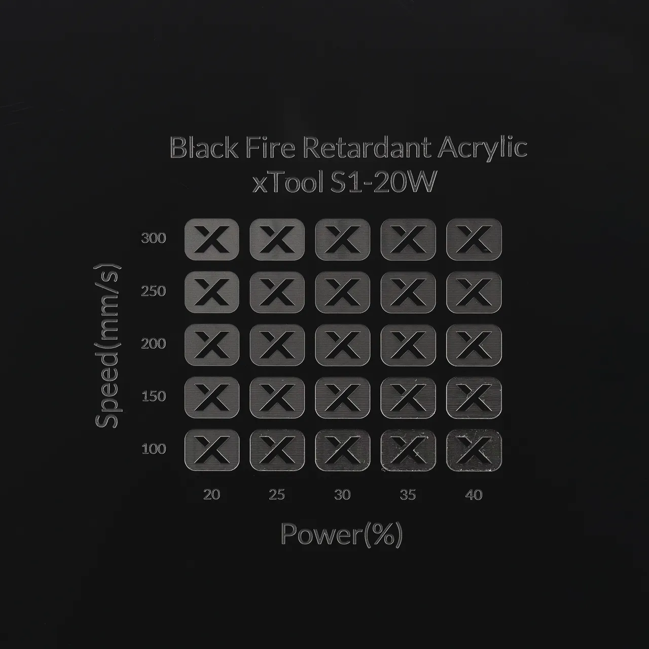 1/8"(3mm) Black Fire Retardant Acrylic test grid