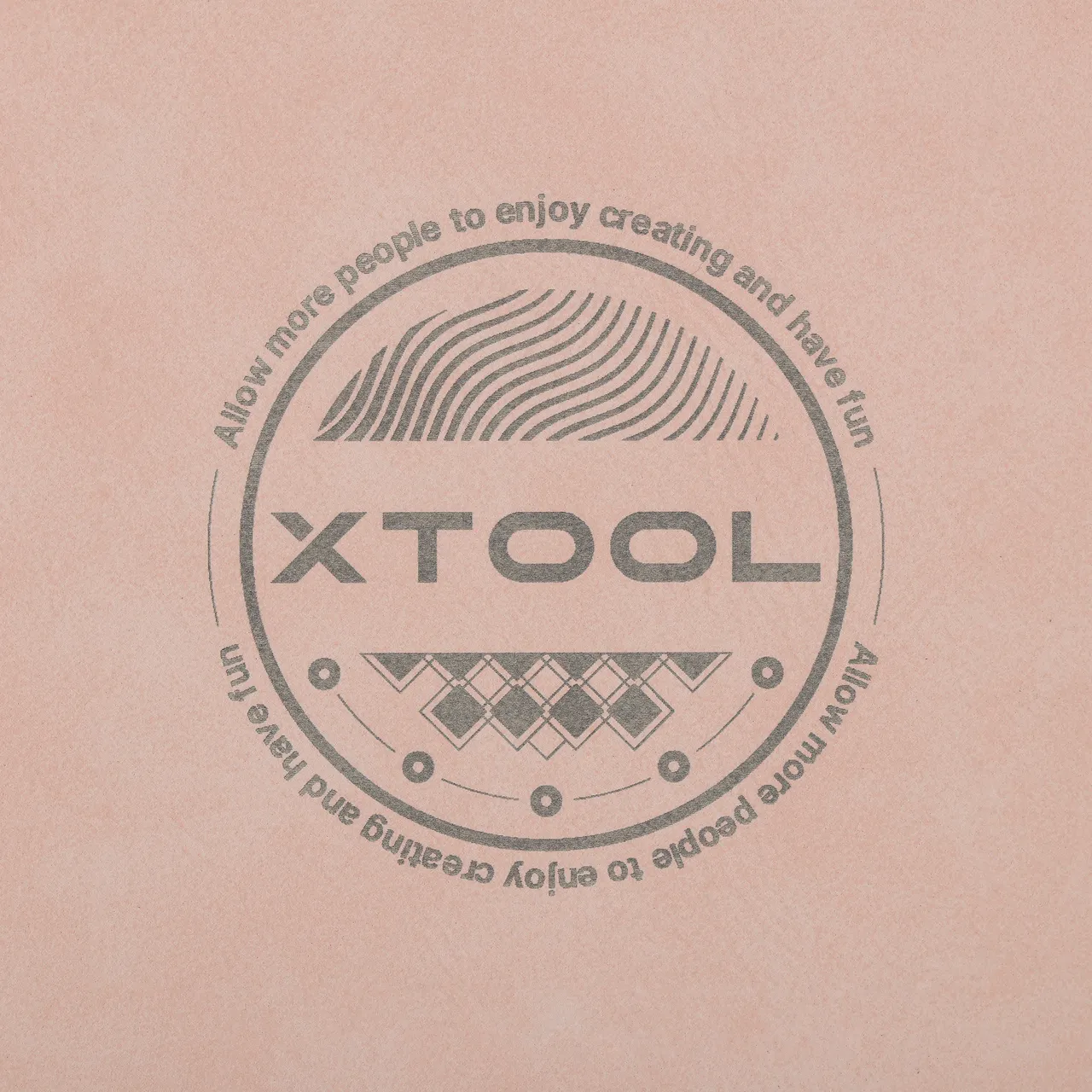 Pale Pink to Gold Laserable PU Notebook test grid