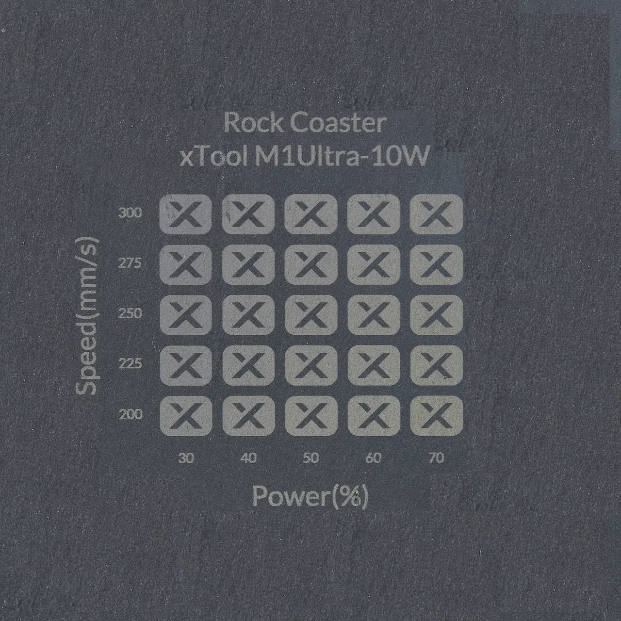Rectangular Blank Rock Slate test grid