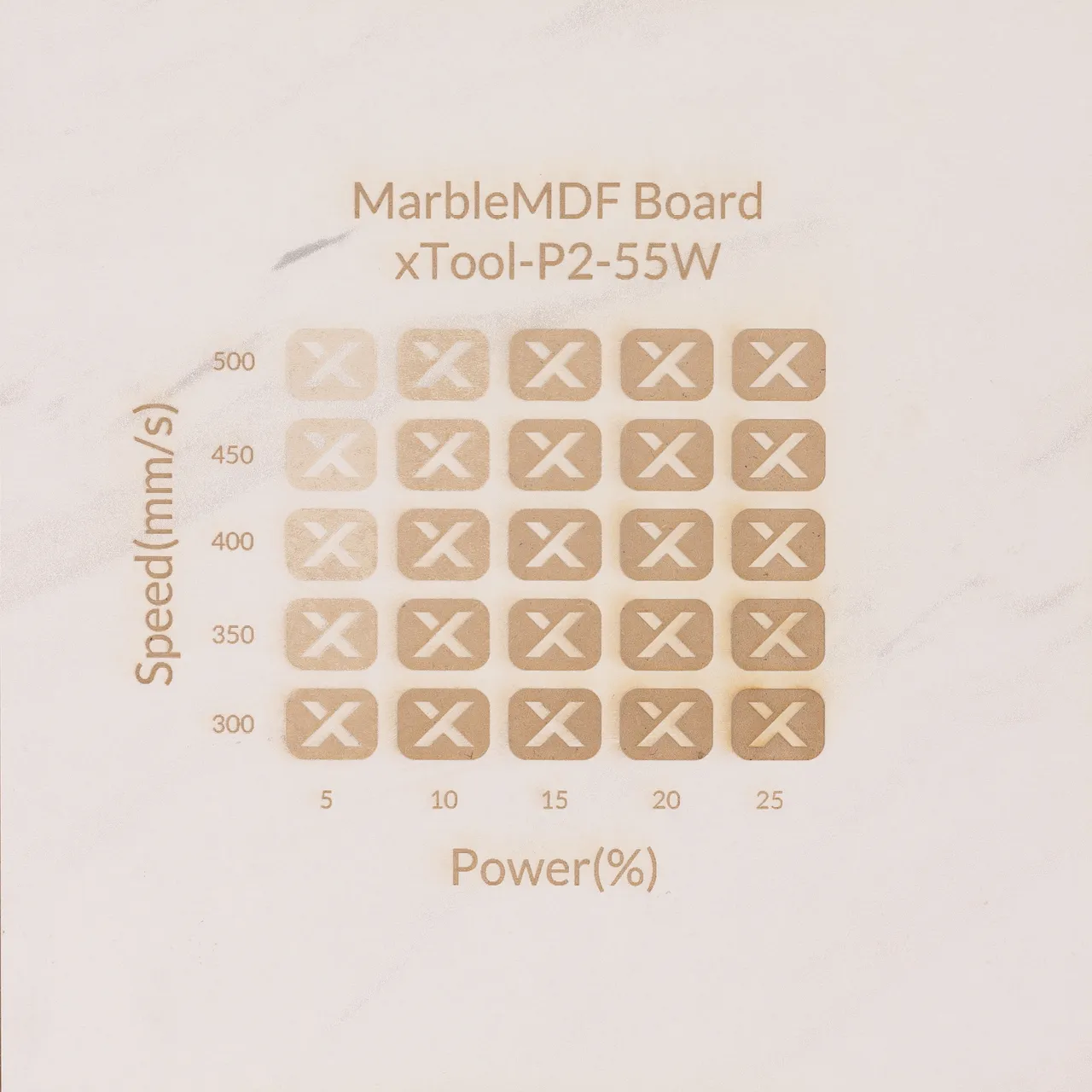 1/8"(3mm) Faux Marble MDF Board test grid