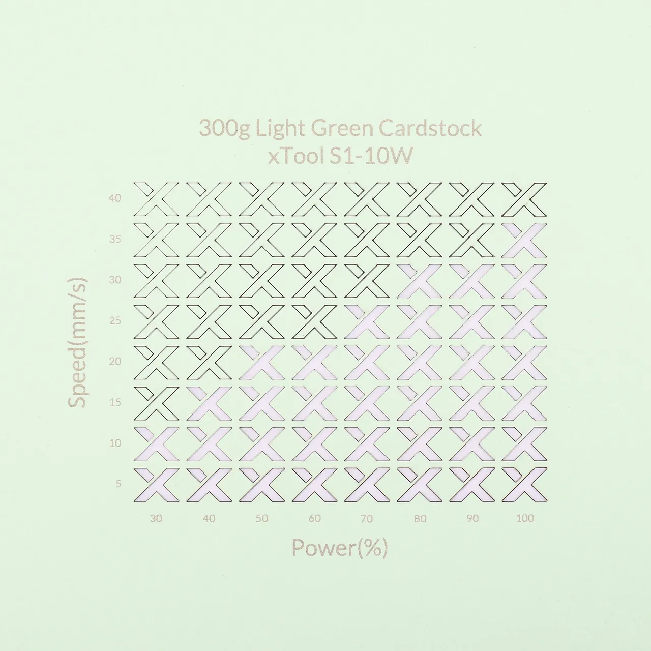 Light Green Cardstock-9oz(300g) test grid