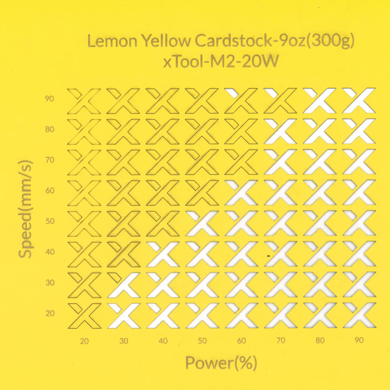 Lemon Yellow Cardstock-9oz(300g) test grid