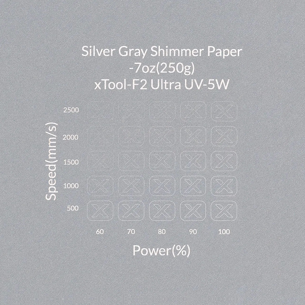 Silver Gray Shimmer Paper-7oz(250g) test grid