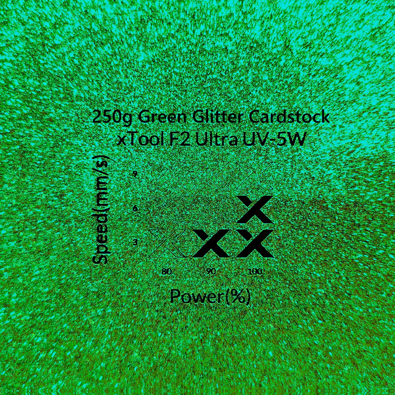 Green Glitter Cardstock-7oz(250g) test grid
