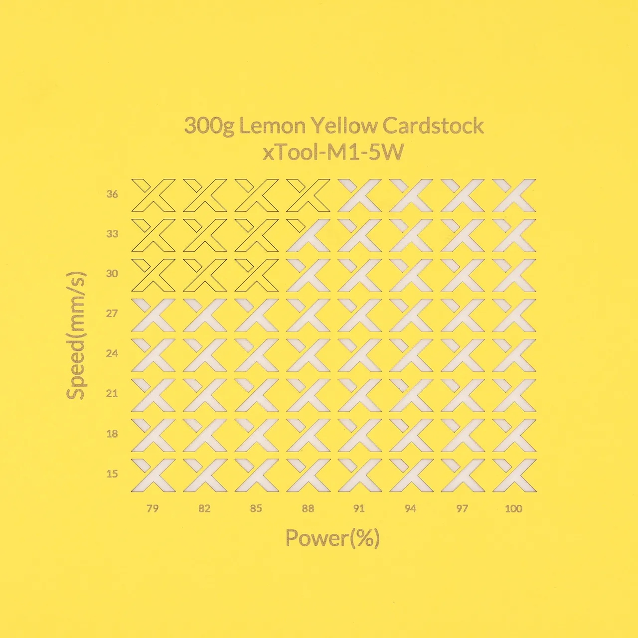 Lemon Yellow Cardstock-9oz(300g) test grid