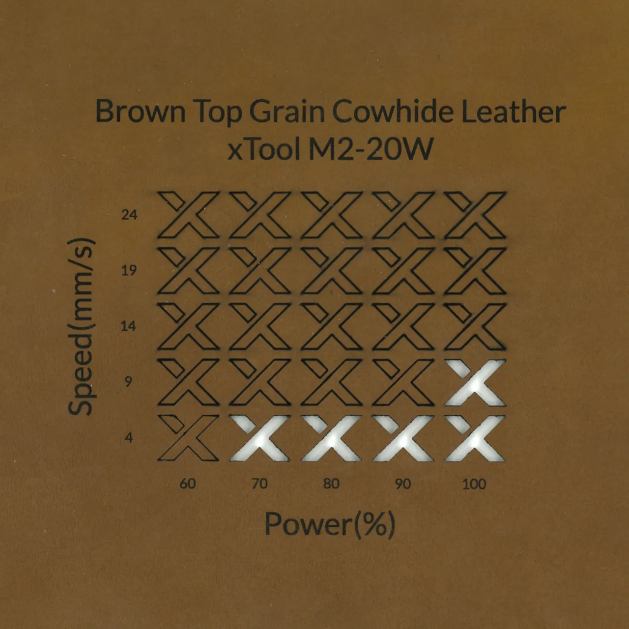 Brown Genuine Leather Slim Keychain test grid