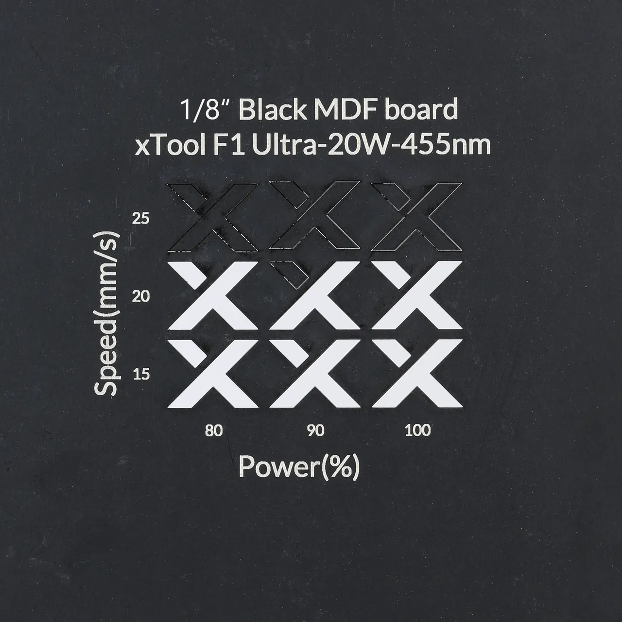 1/8"(3mm) Black MDF Board test grid