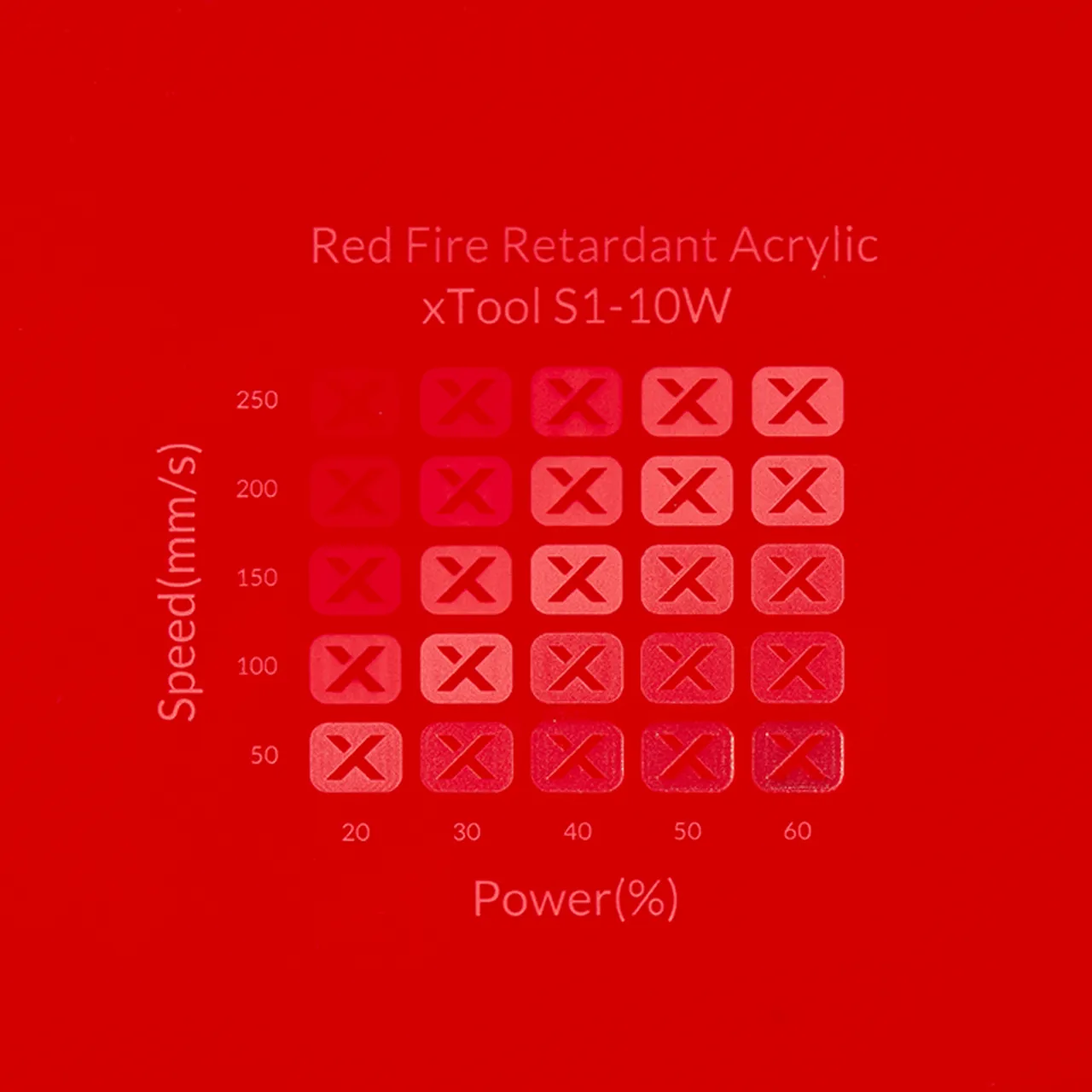 1/8"(3mm) Red Fire Retardant Acrylic test grid